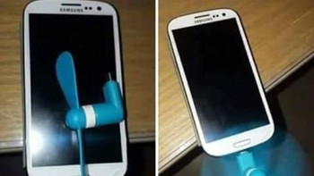 Boleh juga nih idenya, tapi harus ekstra hati-hati pegang ponselnya. (Foto: Twitter/PicturesFoIder)