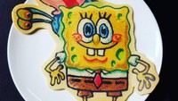 Pancake ini khusus untuk para pencinta Spongebob. Lihat karakter kartun imut ini dengan aneka warna menggemaskan. Foto: Instagram drdancake