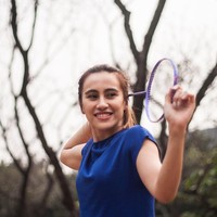  Pebulu tangkis cantik ini pernah mengharumkan nama Indonesia pada SEA Games 2013 di Myanmar dengan membawa pulang medali emas untuk Tunggal Putri. Foto: Instagram @manuputtybellaetrix