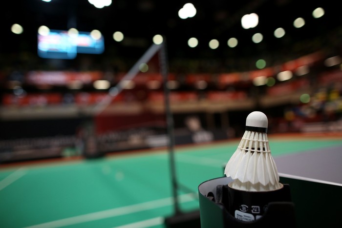 BIRMINGHAM, ENGLAND - MARCH 10: A shuttlecock is seen on the court in between games during Day 6 of the Yonex All England Badminton Open at NIA Arena on March 10, 2013 in Birmingham, England. (Photo by Ben Hoskins/Getty Images)