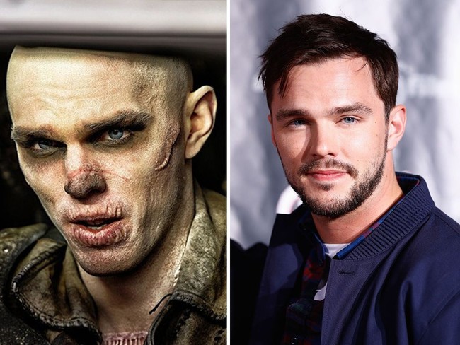 Penampilan si tampan Nicholas Hoult dalam film Mad Max: Fury Road berubah drastis karena makeup. Berperan sebagai Nux, Nicholas menjelma menjadi tokoh berkepala plontos dengan bibir penuh jahitan dan hidung yang rusak. Foto: Getty Images, Istimewa