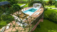 Taman vertikal menjadi salah satu keunikan rumah yang juga bisa menghasilkan sayuran. Istimewa/Inhabitat.