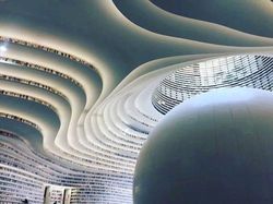 Kerennya Perpustakaan di China yang Mirip Stasiun Luar Angkasa