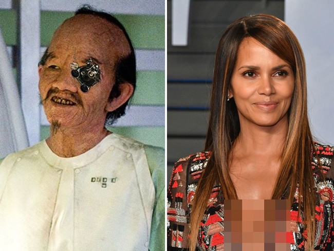 Siapa sangka di balik sosok pria Asia dengan kepala botak di bagian depan ini adalah aktris Halle Berry. Ya dalam film fiksi ilmiah Cloud Atlas, Halle Berry yang wanita berubah menjadi ilmuwan berwajah Asia lewat makeup. Foto: Getty Images, Istimewa