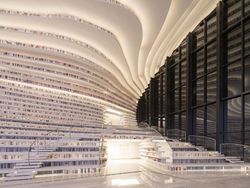 Kerennya Perpustakaan di China yang Mirip Stasiun Luar Angkasa