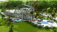Panel surya dan turbin angin akan menjadi sumber energi listrik rumah. Istimewa/Inhabitat.