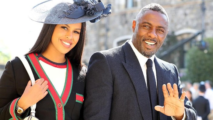 Idris Elba and Sabrina Dhowre arrives at St Georges Chapel at Windsor Castle for the wedding of Meghan Markle and Prince Harry.  Saturday May 19, 2018. Gareth Fuller/Pool via REUTERS