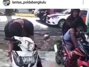 Kocak! Pemotor Pura-pura Kesurupan Agar Tidak Ditilang Polisi