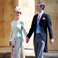 Pippa Middleton cantik bergaun floral di pernikahan Pangeran Harry dan Meghan Markle di Kastil Windsor, Inggris, 19 Mei 2018 lalu. Gaun hijau pastel tersebut merupakan keluaran brand fashion asal Inggris, Fold. Foto: Getty Images