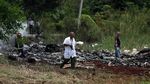 Penampakan Pesawat yang Jatuh di Havana dan Bawa 104 Penumpang