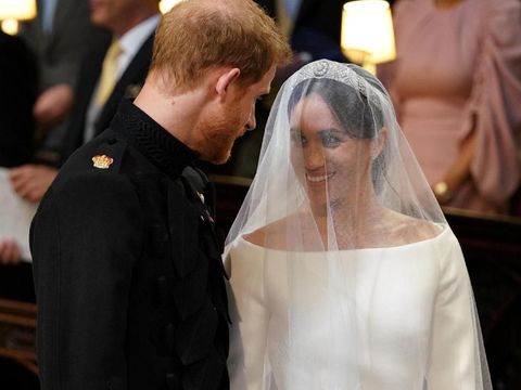 Pangeran Harry dan Meghan Markle saat menikah.