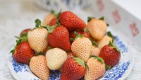 Pemilik nama lengkap Davika Hoorne ini sepertinya doyan strawberry! Lihat saja tumpukan strawberry segar di atas piring, ada yang berwarna putih lho. Foto: Instagram davikah