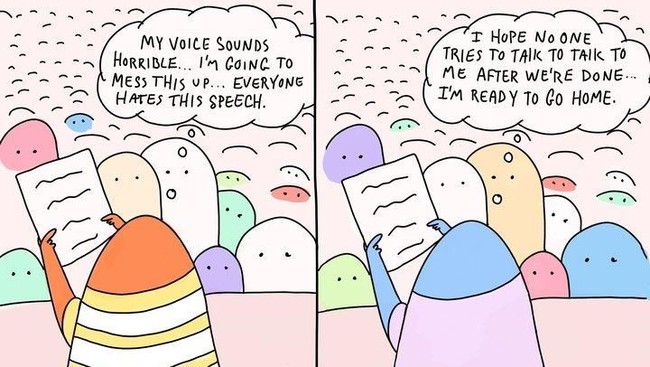 Komik Lucu Ini Jelaskan Perbedaan Introvert dan Kecemasan Sosial