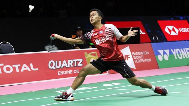 Anthony Ginting memiliki permainan yang lebih bagus di gim pertama saat melawan Khosit Phetpradab.