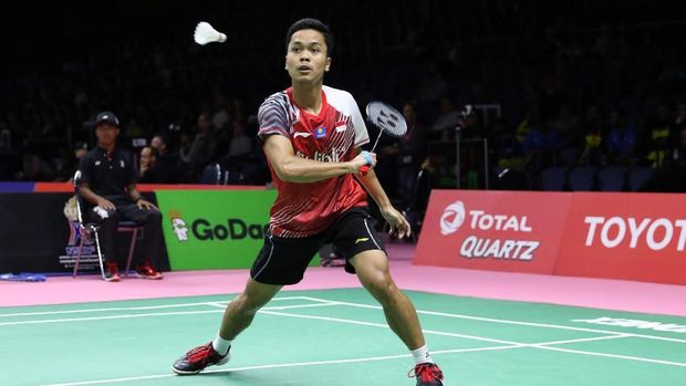 Anthony Ginting gagal memberikan poin bagi Indonesia di pertandingan pertama.