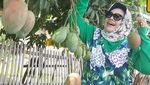 Enerjik Saat Makan Duren dan Panen Mangga, Ini Gaya Kuliner Hetty Koes Endang