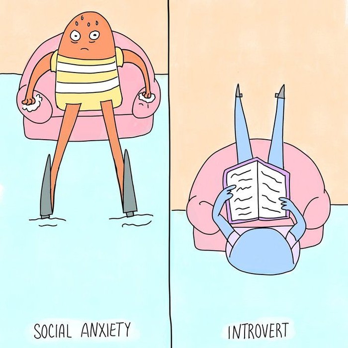  Komik  Lucu Ini Jelaskan  Perbedaan Introvert dan Kecemasan 