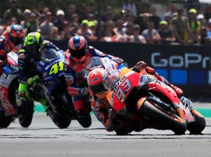 Jatuhnya Dovizioso Jadi Momen Krusial Marquez di MotoGP Prancis 2018