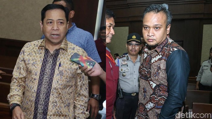 Novanto dan Irvanto bersaksi untuk Anang Sugiana Sudihardjo soal korupsi e-KTP. Selain paman dan keponakan itu 5 saksi lain ikut dihadirkan.