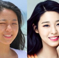 Tanpa makeup, wajah Seolhyun AOA terlihat kusam dan nampak beberapa jerawat kecil di keningnya.  Foto: ist.