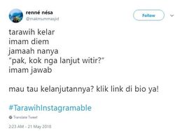 Deretan Cuitan Kocak #TarawihInstagramable
