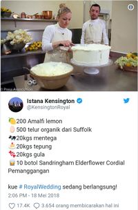 Catat! Ini Dia Resep Lemon Elderflower Cake di Royal Wedding