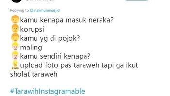 Ini juga ngawur, upload foto pas tarawih tapi gak ikut salat. Foto: istimewa