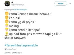 Deretan Cuitan Kocak #TarawihInstagramable