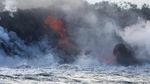Saat Panasnya Lava Gunung Kilauea Bertemu Dinginnya Laut Pasifik