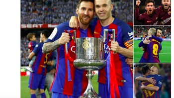 Bersama Lionel Messi, prestasi Iniesta sungguh mengagumkan. Foto: istimewa
