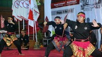 Atraksi pencak silat juga diperlihatkan dalam pelantikan TMP Bali. Foto: dok. Alan