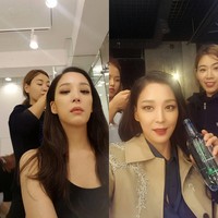 Foto selfie saat Han Go Eun tengah bersiap-siap. Duh, wajah beningnya bikin iri.  Foto: dok. Instagram @hangoeun310