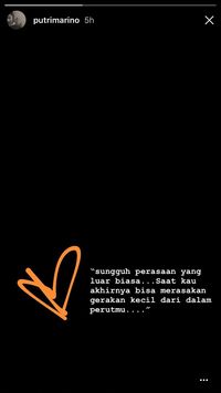 Rasakan Gerakan Janin di Perut, Putri Marino Takjub