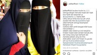 Penampilan Ussy Sulistiawaty dengan cadar di jejaring instagram. (Dok. Instagram/jodhaofficial)