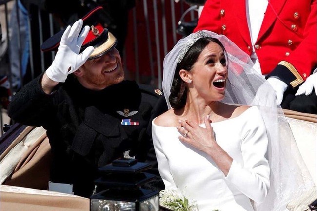 Ekspresi kaget Meghan Markle juga langsung jadi meme. Foto: Dok. Twitter