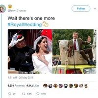 Wah, ternyata ekspresi kaget Meghan Markle karena melihat Mr. Bean. Foto: Dok. Twitter