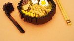 Keren! Ramen hingga Sepotong Kue Ini Terbuat dari Nanoblock