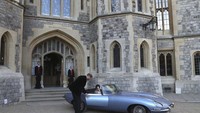 Jaguar E-Type Concept Zero ini baru akan meluncur tahun 2020, mobil sempat dipamerkan pada Tech Fest di London setahun silam. Istimewa/The Drive.