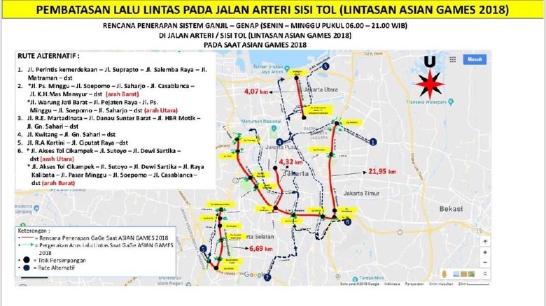 Jelang Asian Games, Ganjil-Genap akan Diperluas di 4 Titik Ini Jelang Asian Games, Ganjil-Genap akan Diperluas di 4 Titik Ini