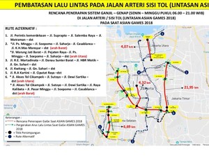 Jelang Asian Games, Ganjil-Genap akan Diperluas di 4 Titik Ini