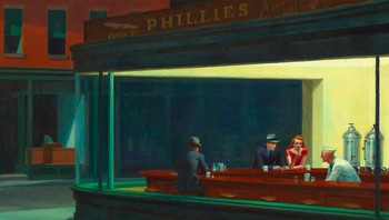 Nighthawks oleh Edward Hopper. Foto: boredpanda