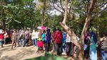 Begini Penampakan Antrean Penukaran Uang di Monas