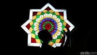 Begini penampakan salah satu sudut keindahan arsitektur Masjid Raya Jakarta Islamic Centre di Kramat Tunggak, Koja, Jakarta Utara, Selasa (22/5/2018).