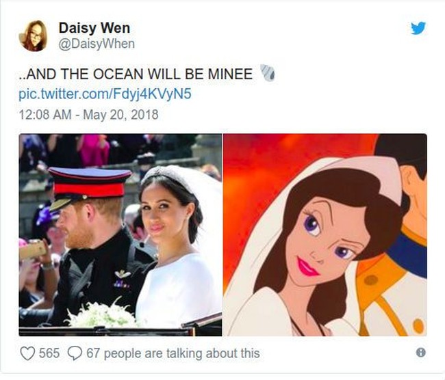 Ada yang menyamakan Meghan seperti sosok jahat di kartun The Little Mermaid, Ursula. Foto: Dok. Twitter