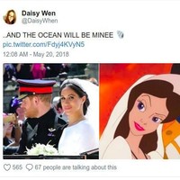 Ada yang menyamakan Meghan seperti sosok jahat di kartun The Little Mermaid, Ursula. Foto: Dok. Twitter