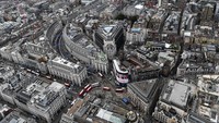Kesibukan lalu lintas di kota London dipotret dari ketinggian. Istimewa/ Getty Images.