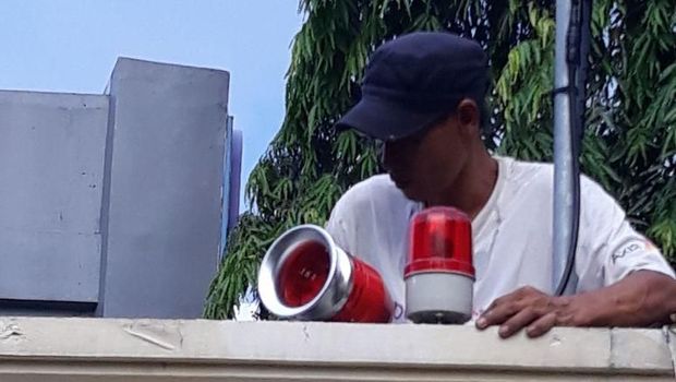 Alarm tanda bahaya dipasang di markas polisi di Jakbar