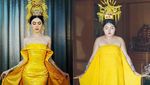 Bikin Ngakak! Wanita Ini Tiru Gaun Selebriti dengan Durian hingga Kerupuk Udang