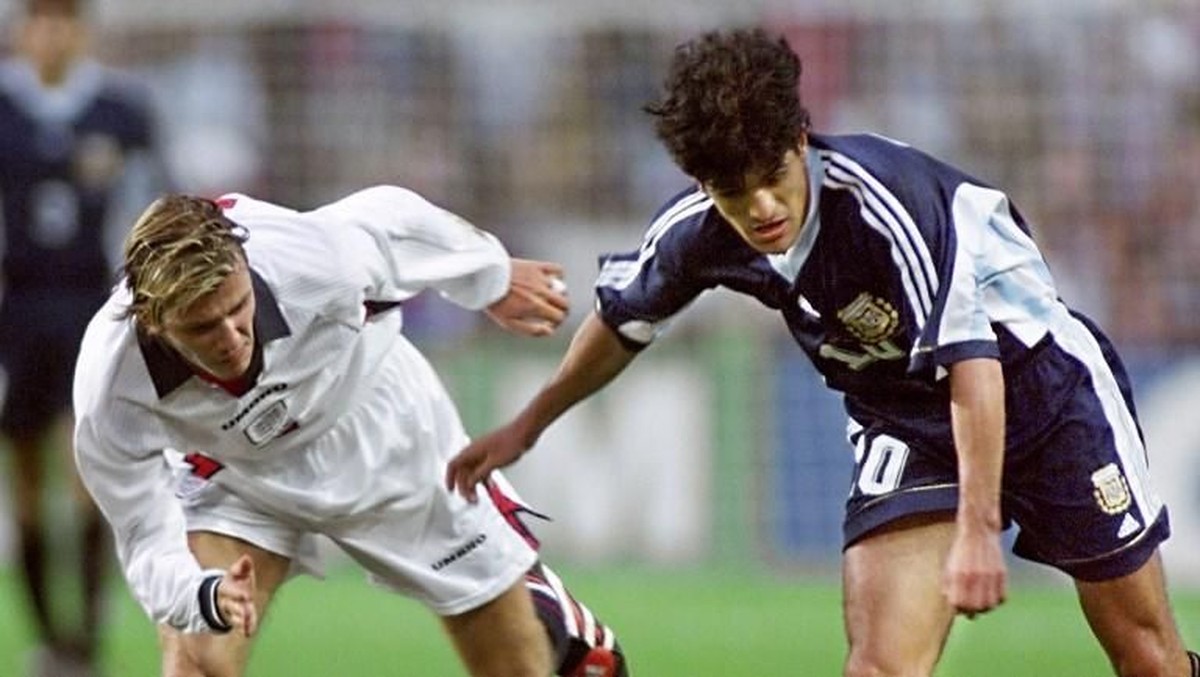 David Beckham dan Ariel Ortega David Beckham dan Ariel Ortega