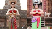Aduh yang ini bener-bener bikin ngakak sih. Mahkotanya dibuat dari teko dan nampan stainless. Foto: Instagram @framsook_lek_lek